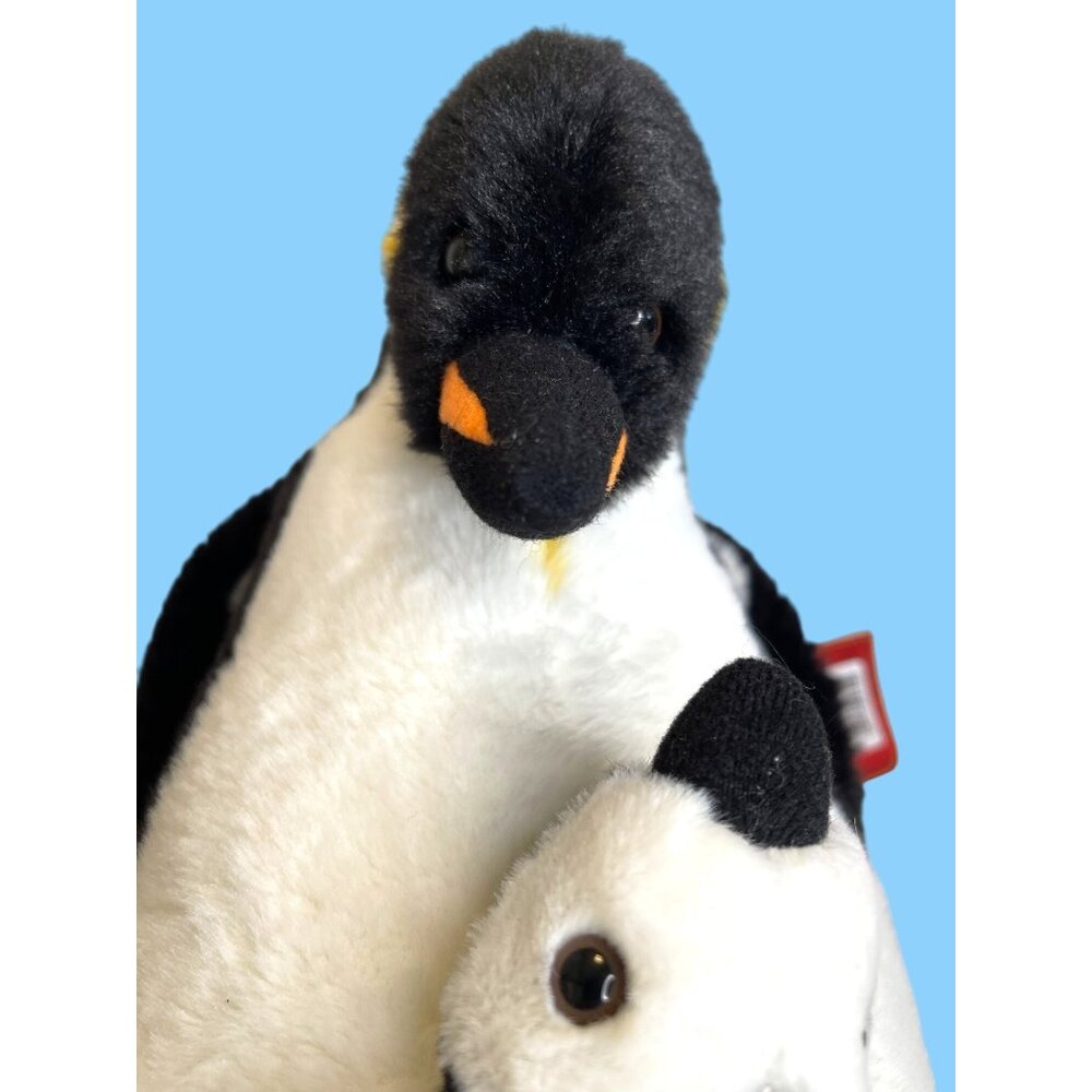 Plush Penguin Mom Chick Antarctica Black White Emperor Toy Stuffed Animal NWT - Picture 5 of 11